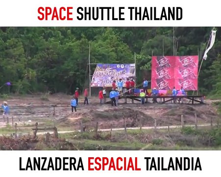Lanzamiento del transbordador espacial thailandes.