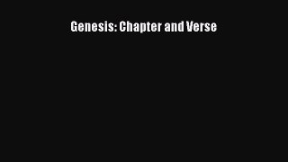 [PDF Download] Genesis: Chapter and Verse [Download] Full Ebook