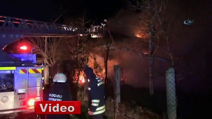 Yaşlıların kaldığı ev alev alev yandı!