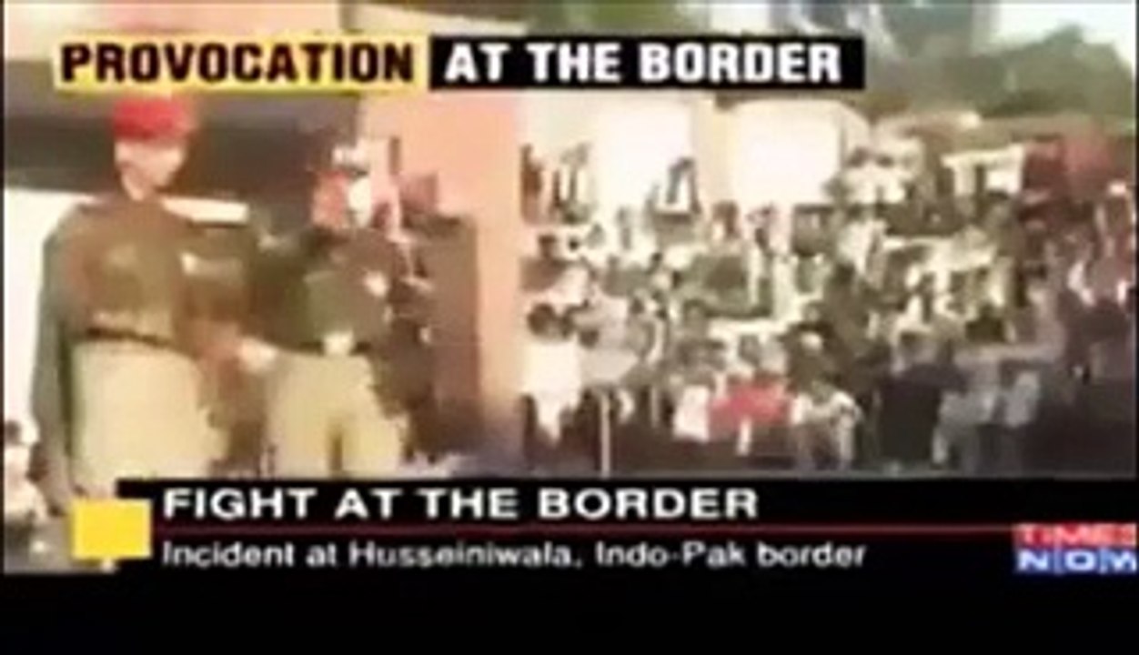 Wagha Border Parade Fight Pak Vs Ind