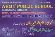 survivor of APS Attack Visit Minhaj ul Quran International London on International Mawlid Conference 23-12-2015