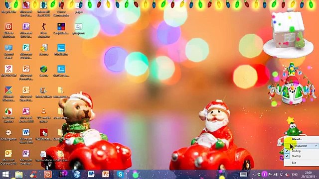 Christmas desktop gadgets on Windows 8.1