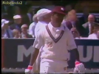 1991 Brian Lara & Viv Richards batting together.Rare cricket video