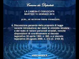 Roma - Camera - 17^ Legislatura - 550^ seduta (19.01.16)