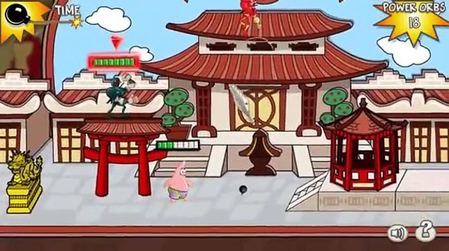 патрик кидается фруктами драки с рыцарями игра онлайн часть 3