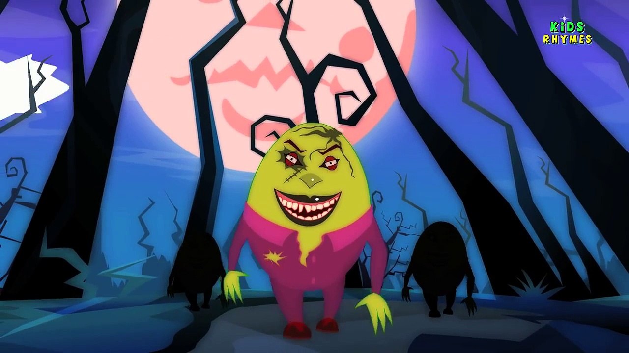Humpty Dumpty Nursery Rhyme with Lyrics | Halloween Songs | Scary ...