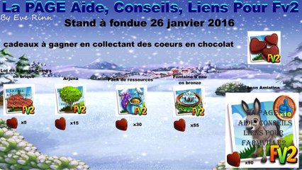 Farmville 2 Construction du stand à fondue pour le 26 janvier 2016