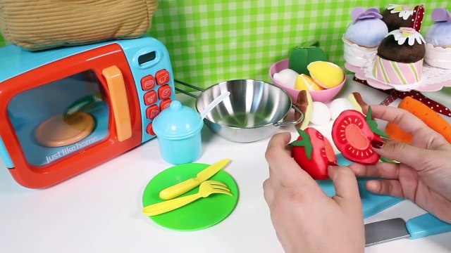 Just Like Home Microwave Oven Toy IKEA Kitchen Set Cooking Playset Toy Food Toy Cutting Food
