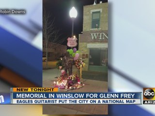 Memorial in Winslow for Glenn Frey