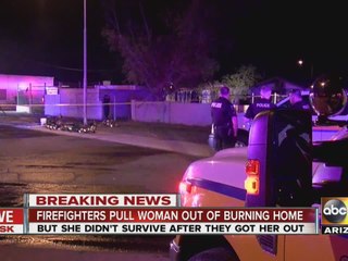Glendale firefighters pull woman out of burning home