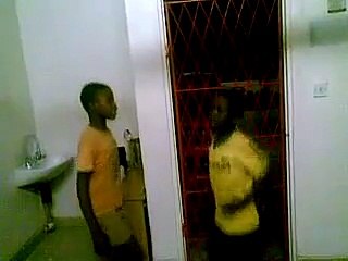 The police touches the young boys from zimbabwe