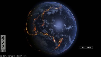 All the Earthquakes all around the world in 2000-2015 Years