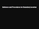 [PDF Download] Evidence and Procedures for Boundary Location [PDF] Online