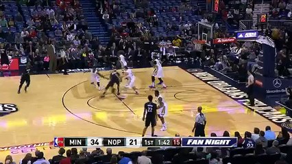 Zach LaVine&#39;s Baseline Dunk - Timberwolves vs Pelicans - January 19, 2016 - NBA 2015-16 Season