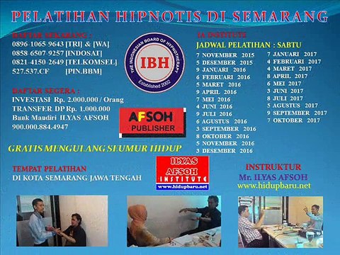 Pelatihan Hipnotis Hipnoterapi di Surabaya 0858-6507-9257 [INDOSAT]