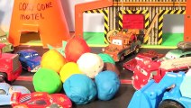 Play Doh Surprise Eggs, Pixar Cars Lightning McQueen and 12 Play Doh Surprise Eggs with Gi