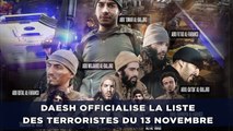 Daesh officialise la liste des terroristes de Paris et Saint-Denis
