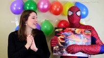GIANT BALLOON POP CHALLENGE Surprise Toys ✪ BALLOON GUN! Spiderman & DisneyCarToys