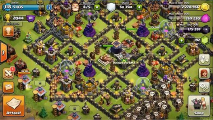 Clash of Clans - Best Witch and Giant attack 3 stars Clear TH10