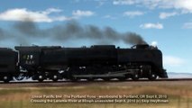 UP 844 at 80 mph The Portland Rose Crossing the Laramie River