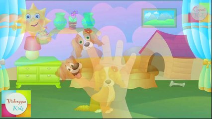 The Finger Family Dog Family Nursery Rhyme | Kids Animation Rhymes Songs