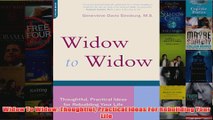 Download PDF  Widow To Widow Thoughtful Practical Ideas For Rebuilding Your Life FULL FREE