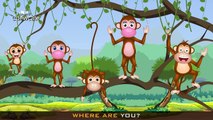 The Finger Family Monkeys Family Nursery Rhyme | Finger Family Songs For Children