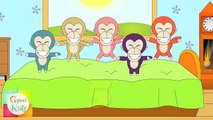 Five Little Monkeys Jumping On The Bed Nursery Rhyme | Kids Animation Rhymes Song
