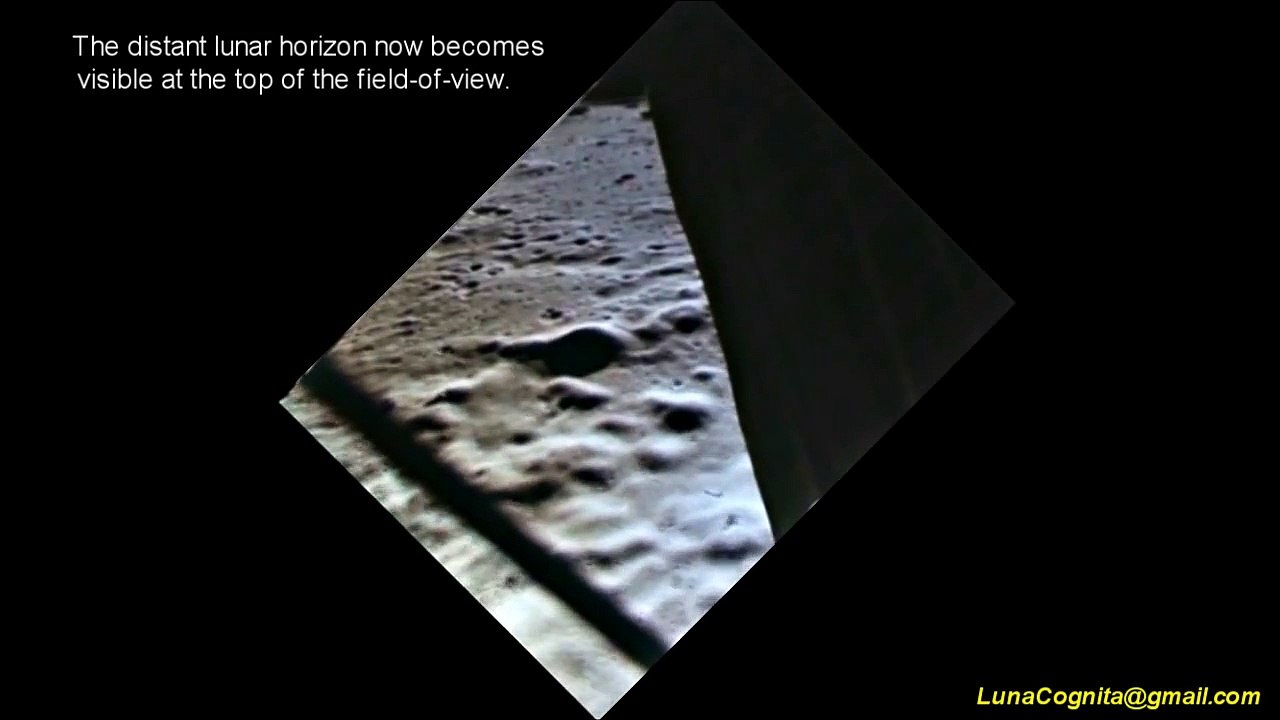 Apollo 11 Ascent From Tranquility Base rotation corrected for proper horizon up viewing