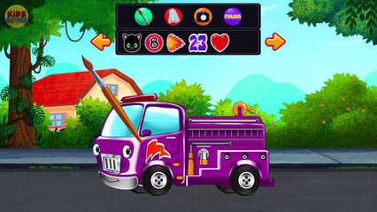 Fire Truck |Candy Car Wash | Fire Truck Wash
