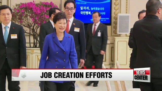 President Park hears policy briefing on youth job creation, improving quality of life
