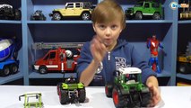 ✔ Bruder & Dickie Toys. Сравнения Машинок – Трактор с прицепом от Игорька - Cars for boys ✔
