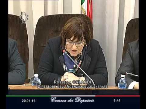 Roma - Contrasto evasione fiscale, audizione Orlandi (20.01.16)