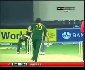 KEVIN PIETERSON vs SHAHID AFRIDI FUNNY INCIDENT.Rare cricket video