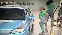 Motorista sai de posto de gasolina sem pagar na Serra