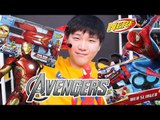 마블 아이언맨 플립업 슈터,스파이더맨 웹슬링거 너프건-MARVLE Avengers Iron Man,Spider Man NERF 미또의 장난감 놀이[또이]