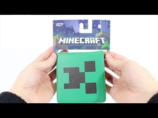 마인크래프트 신상 크리퍼 지갑 - minecraft new creeper green leather bi-fold wallet [ 또이 ]