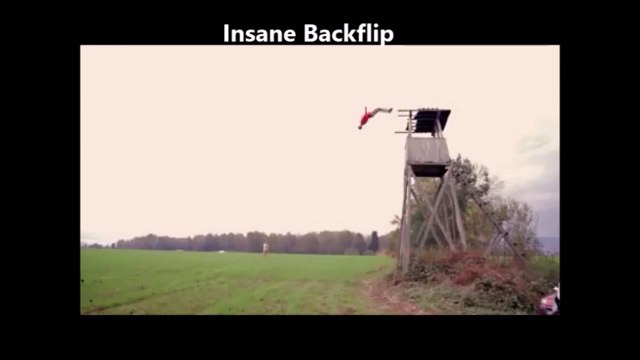 Backflip du haut du tour de 8m de haut - DIngue