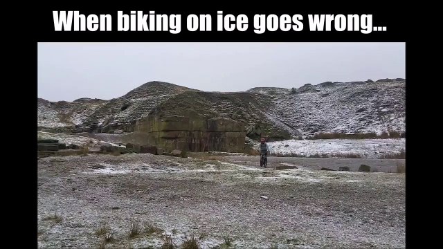 Un biker traverse un lac gelé et c'est le drame...