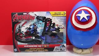 CAPTAIN AMERICA GIANT Surprise Egg | Avengers Ultron Toys Videos for Kids Juguetes