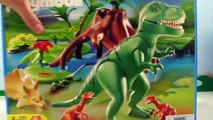 T-Rex and Velociraptors Dinosaur Toys Video for Kids PLAYMOBIL Dinosaurs Play Set 4171