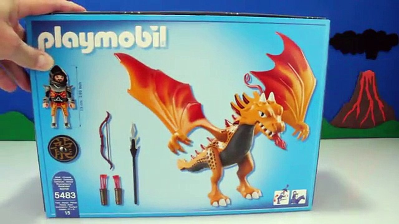 Playmobil FLAME DRAGON Toys & SECRET DRAGON FORT Castle Toy Video for Kids Toypals.tv