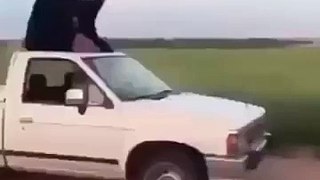 women drop from the car