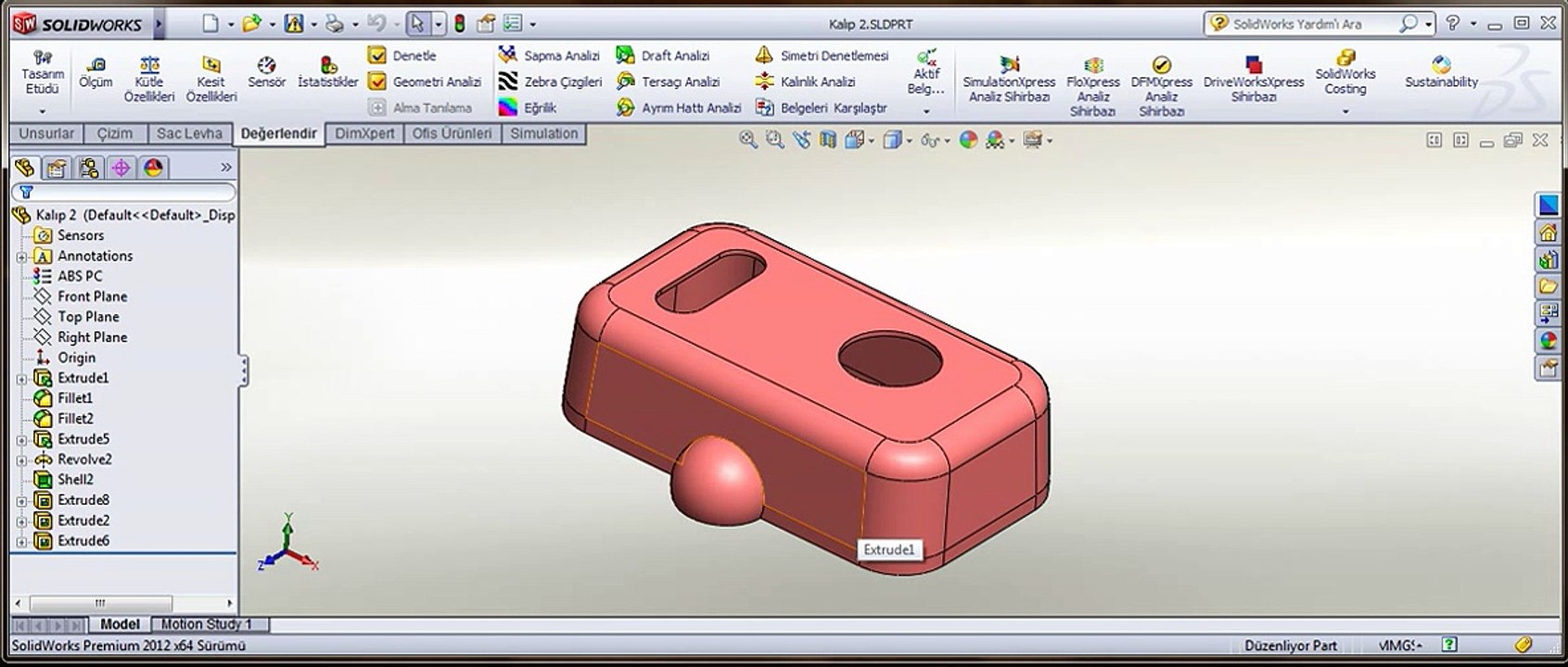 SolidWorks Video Eğitim 2