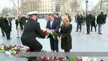 US Secretary of Defense lays wreath at Place de la Republique
