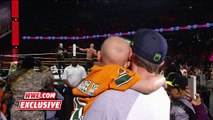 Seven-year-old cancer survivor Kiara Grindrod meets John Cena and Sting- WWE Raw, Sept. 14, 2015