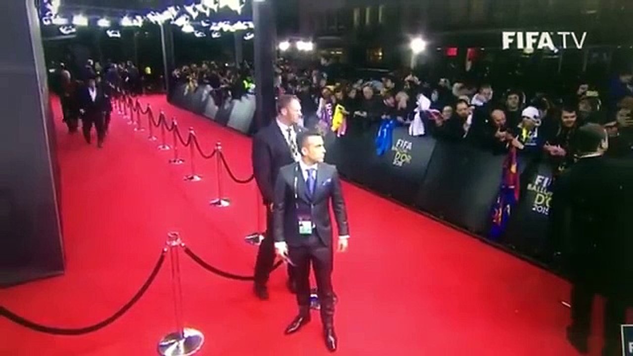 Cristiano Ronaldo super fan tries to reach his hero - by CROWD SURFING at the Ballon d'Or