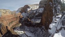 Zion / Angels Landing GoPro in the Snow