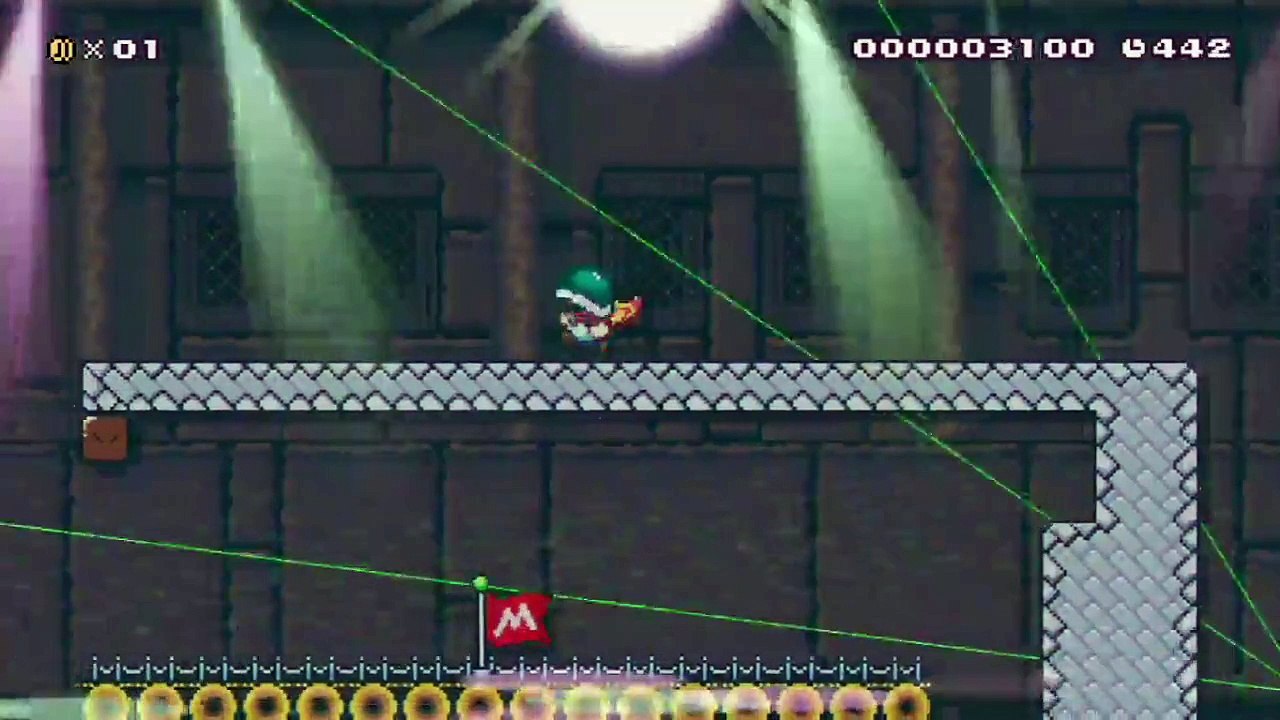 Super Mario Maker - Viewer Levels - Name: "Bowsers calamity castle" - ID: 7C6C-0000-019C-5A6C