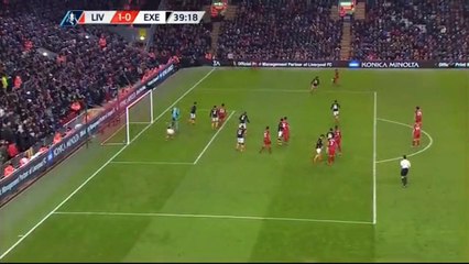 Jordan Ibe Hits The Post With Incredible Shot - Liverpool vs Exeter City